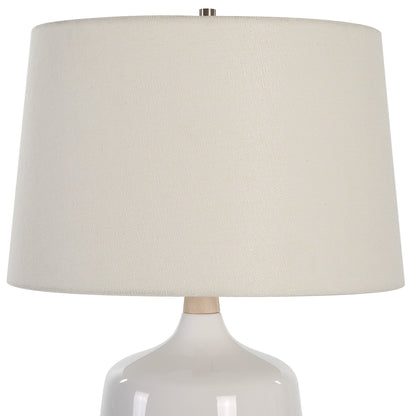 Uttermost Opal Gloss White Table Lamp 30250-1