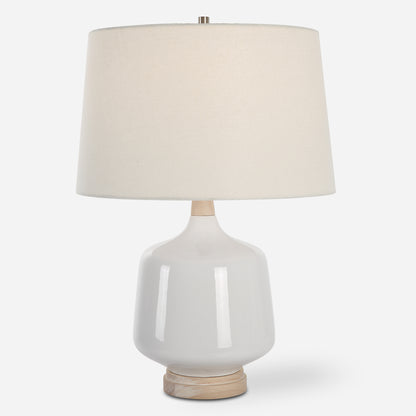 Uttermost Opal Gloss White Table Lamp 30250-1