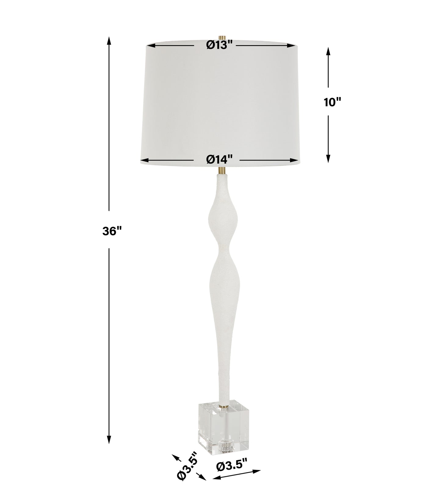 Uttermost Helena Slender White Table Lamp 30259