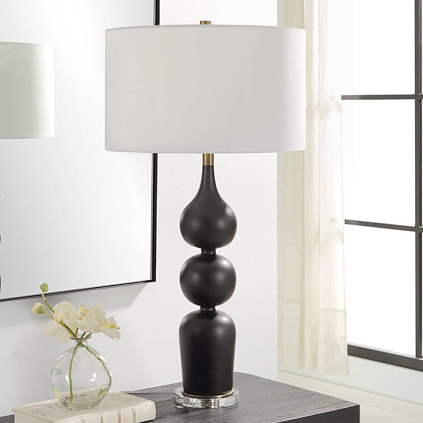 Uttermost Caviar Black Table Lamp 30260