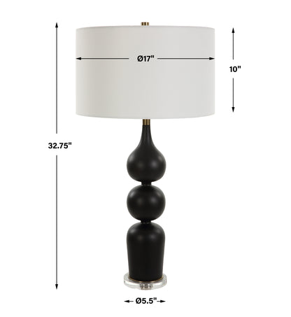 Uttermost Caviar Black Table Lamp 30260