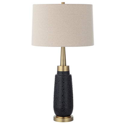 Uttermost Spyglass Black Wood Grain Table Lamp 30261