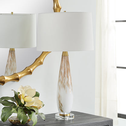 Uttermost Lyra White & Gold Table Lamp 30262