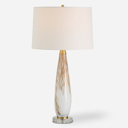 Uttermost Lyra White & Gold Table Lamp 30262