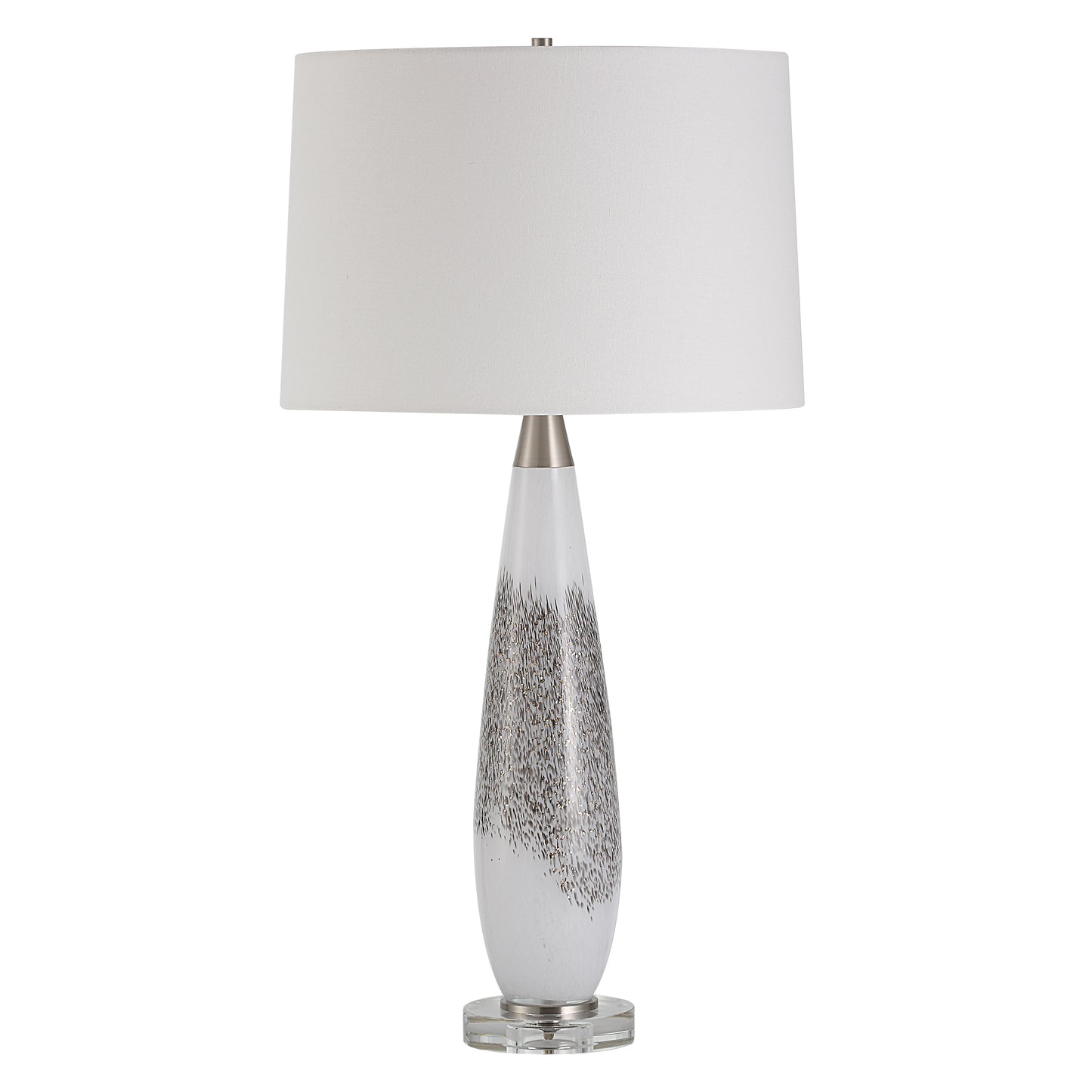 Uttermost Quinn White & Silver Table Lamp 30263