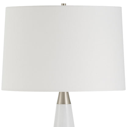 Uttermost Quinn White & Silver Table Lamp 30263