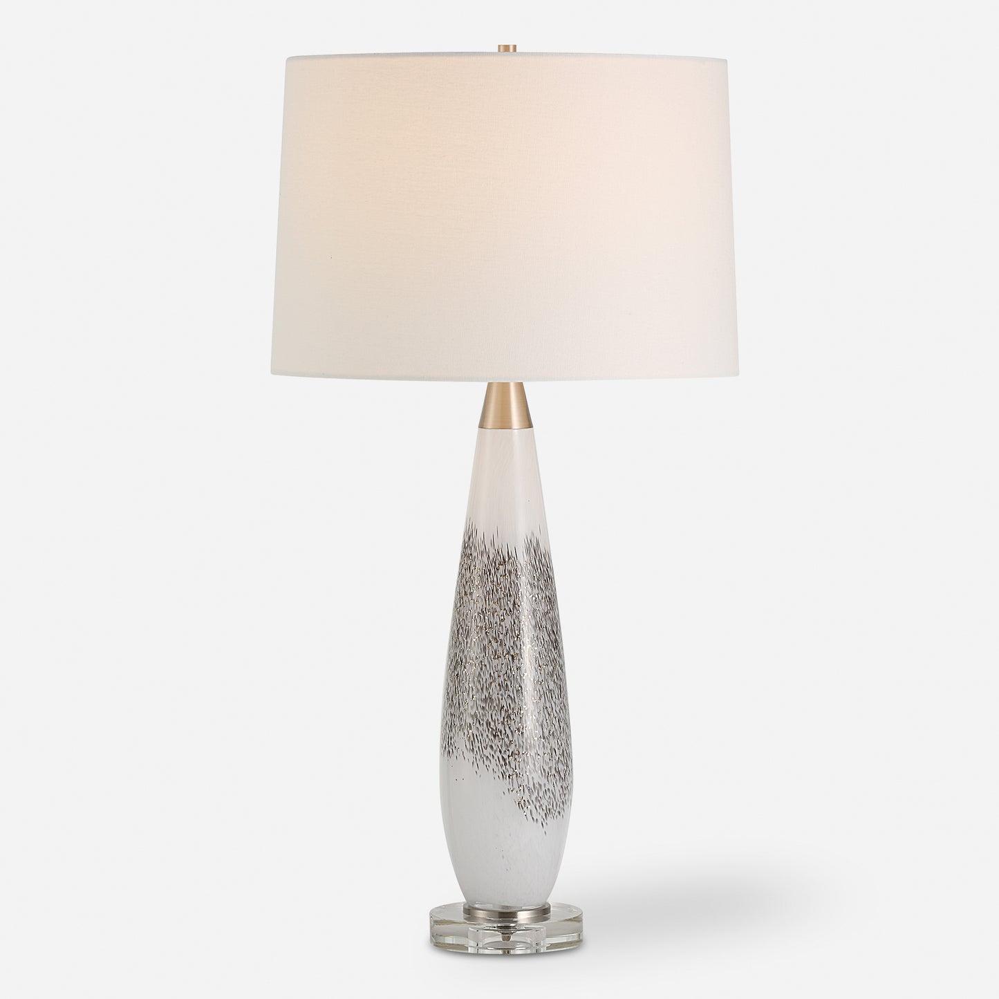 Uttermost Quinn White & Silver Table Lamp 30263