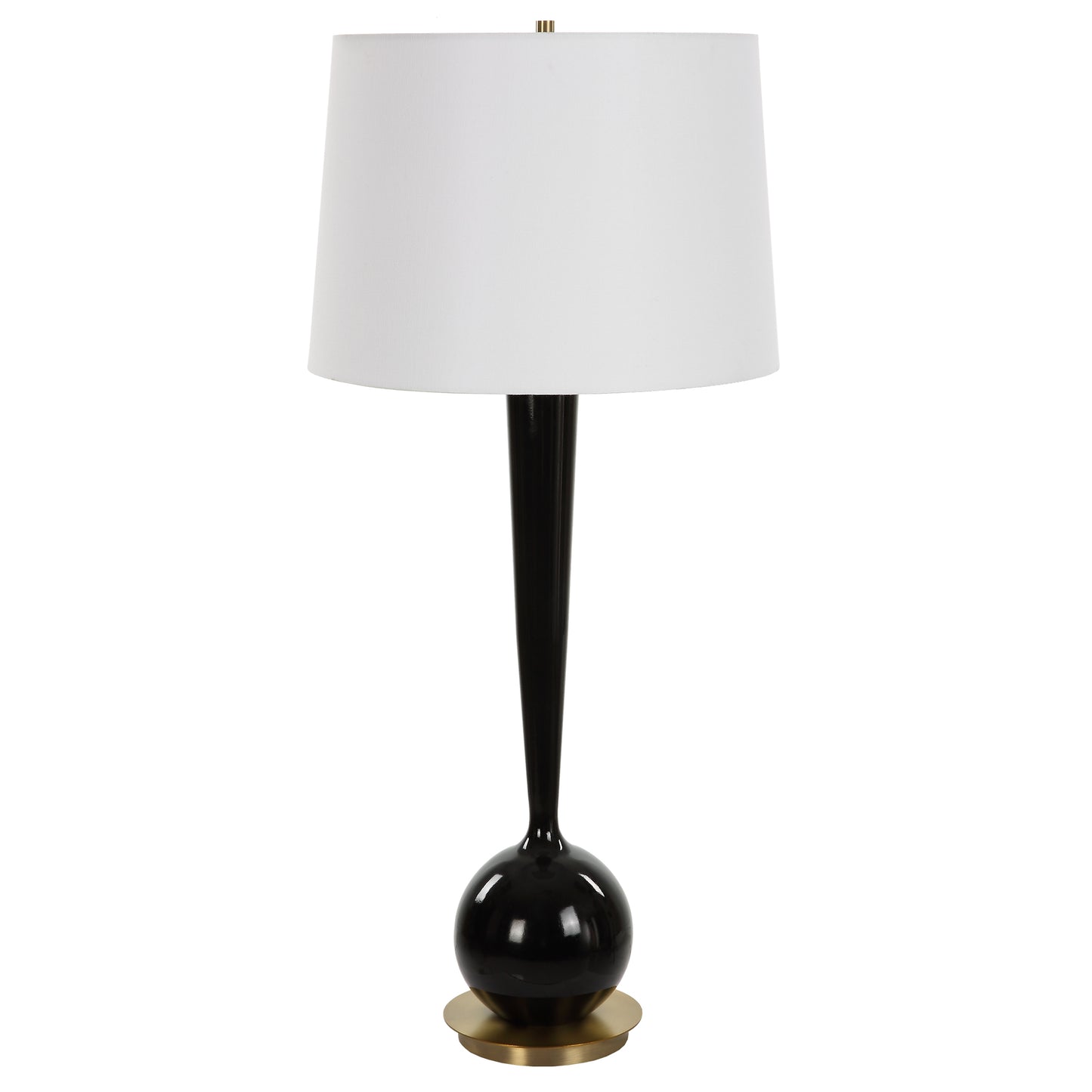 Uttermost Brielle Polished Black Table Lamp 30286