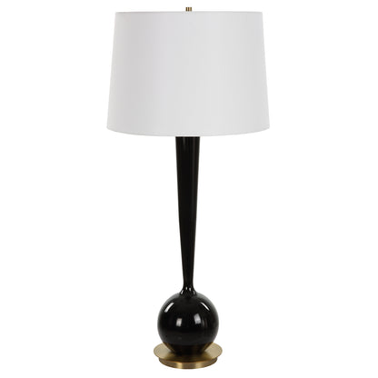 Uttermost Brielle Polished Black Table Lamp 30286