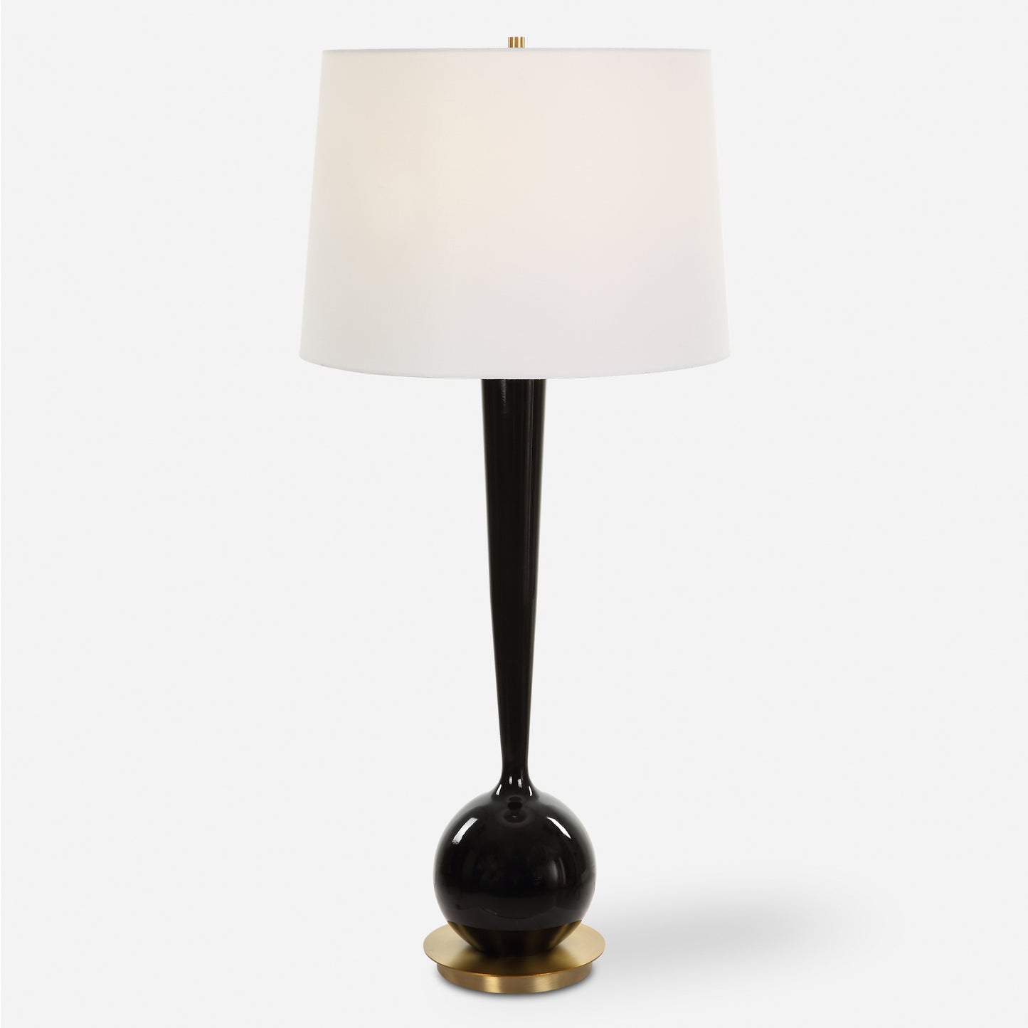 Uttermost Brielle Polished Black Table Lamp 30286