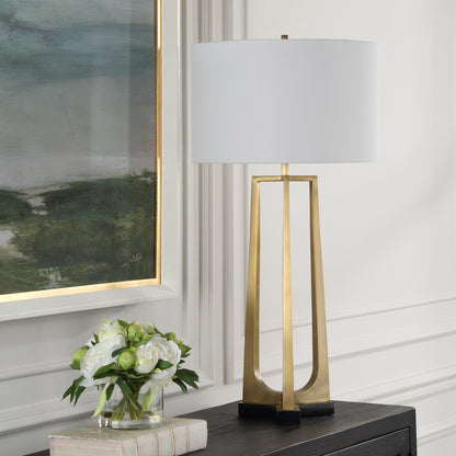 Uttermost Crossroads Brass Table Lamp 30345