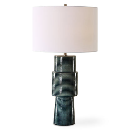 Lily Lifestyle Stacked Ribbed Base In Teal