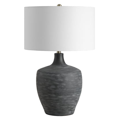 Uttermost Graphite Ribbed Table Lamp 30367-1