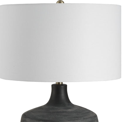 Uttermost Graphite Ribbed Table Lamp 30367-1