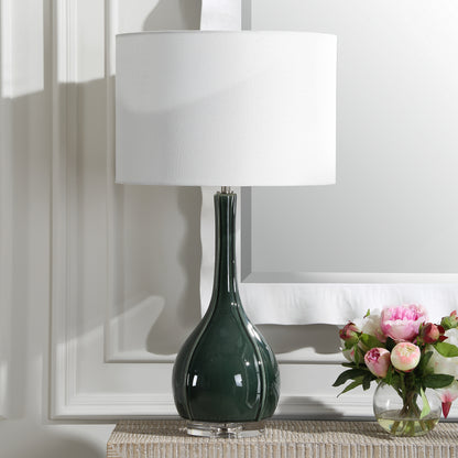 Uttermost Essex Green Glass Table Lamp 30395-1