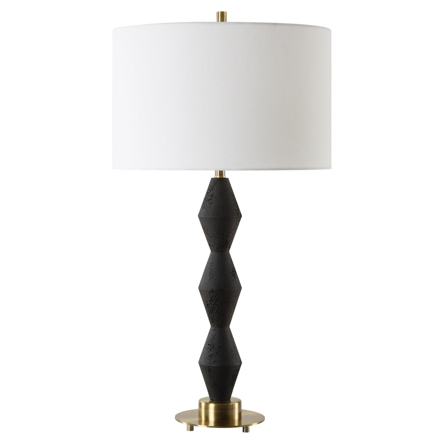 Uttermost Threefold Black Stone Table Lamp 30348-1