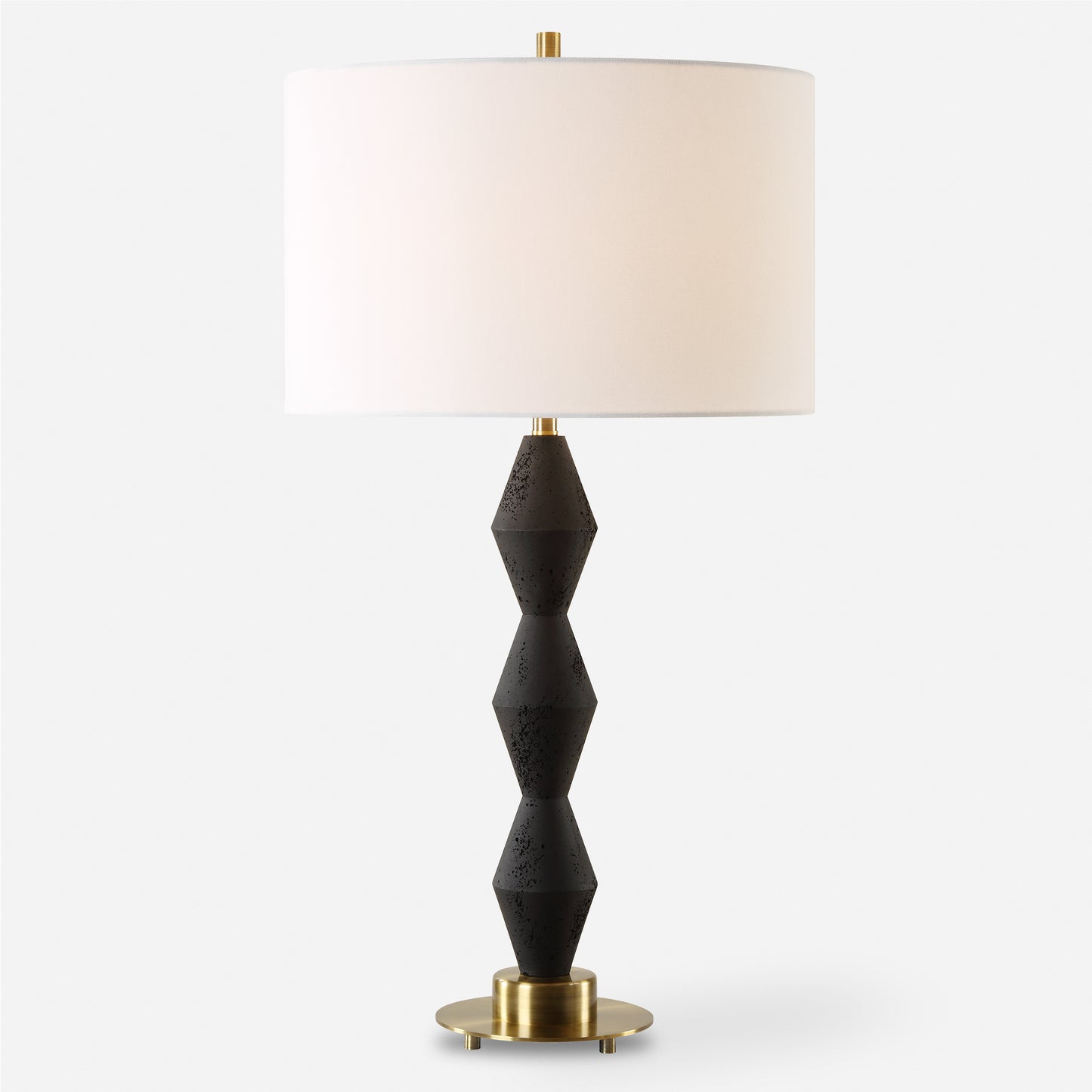 Uttermost Threefold Black Stone Table Lamp 30348-1