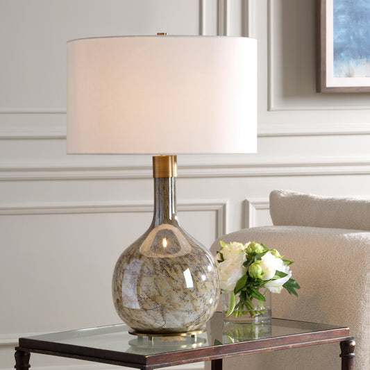 Uttermost Rhine Brown Glass Table Lamp 30349-1