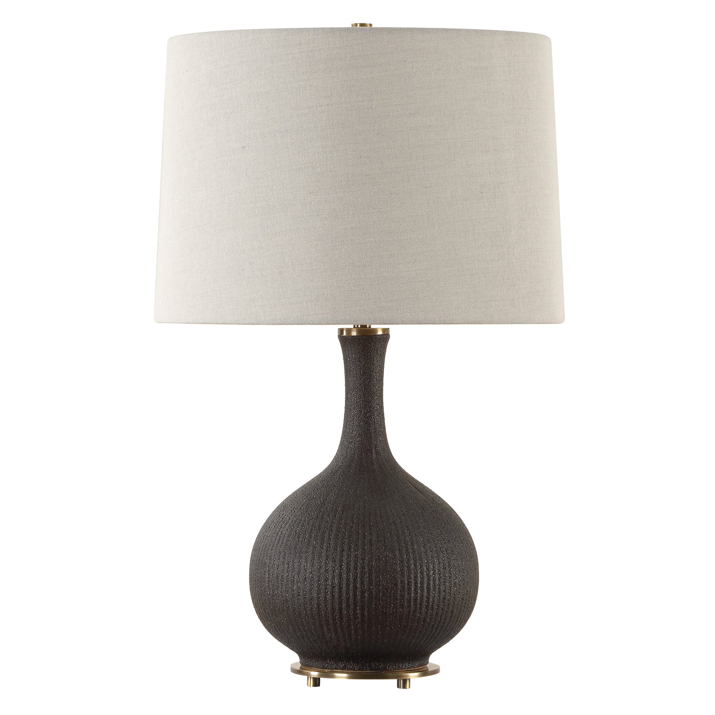 Uttermost Rimini Black Glaze Table Lamp 30373