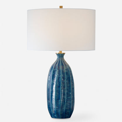 Uttermost Bixby Blue Table Lamp 30377-1