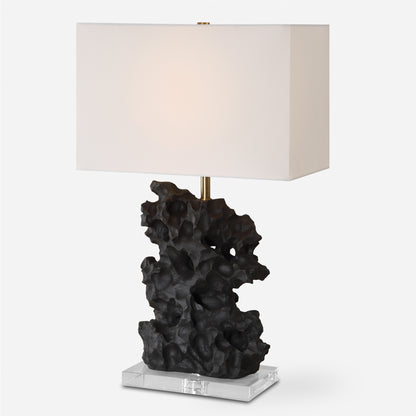 Uttermost Basalt Black Stone Table Lamp 30386-1