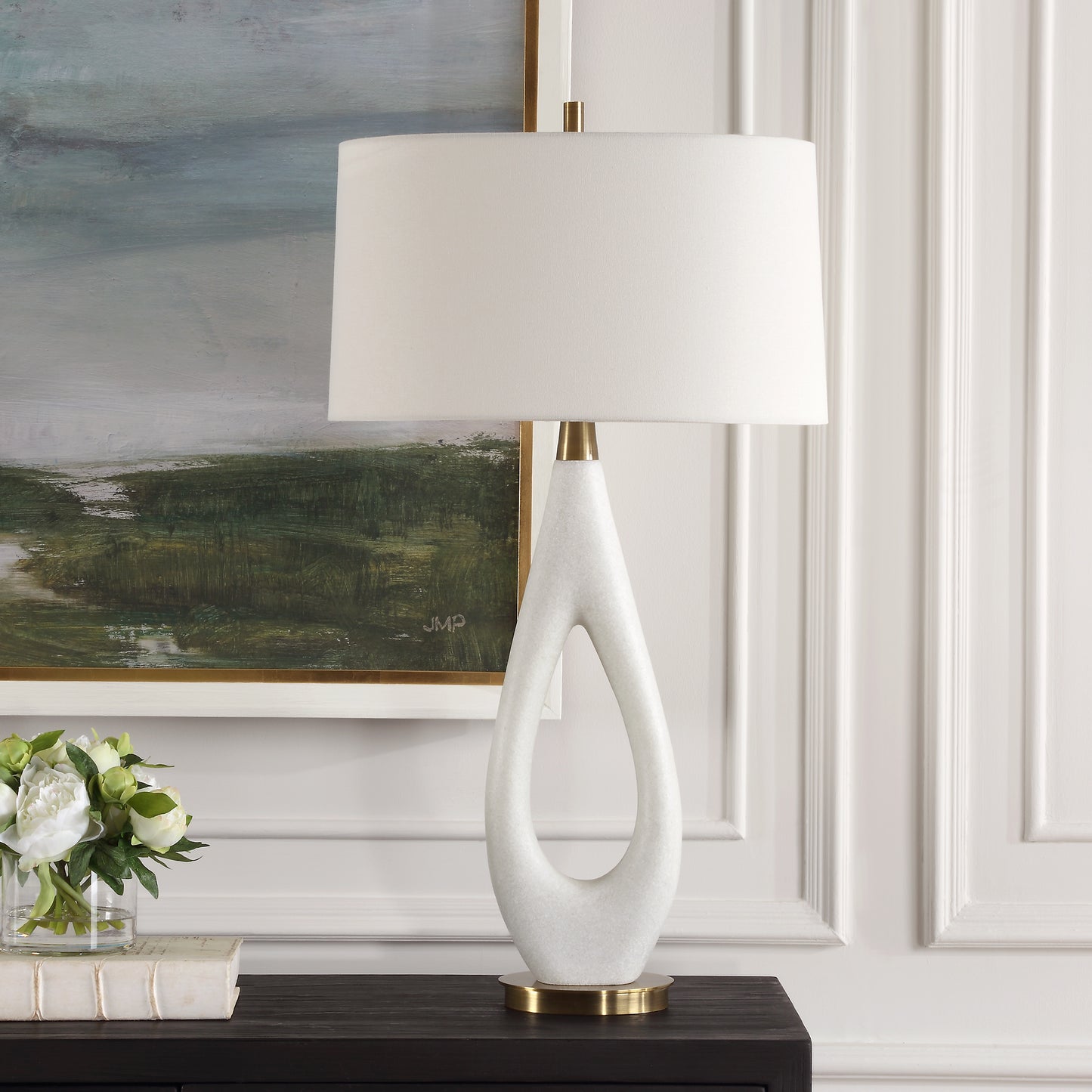 Uttermost Promenade White Table Lamp 30387