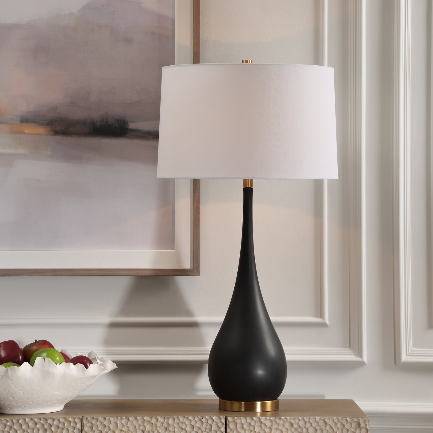 Uttermost Nocturnal Black Table Lamp 30360