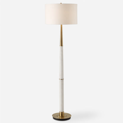 Uttermost Faro White Marble Floor Lamp 30374