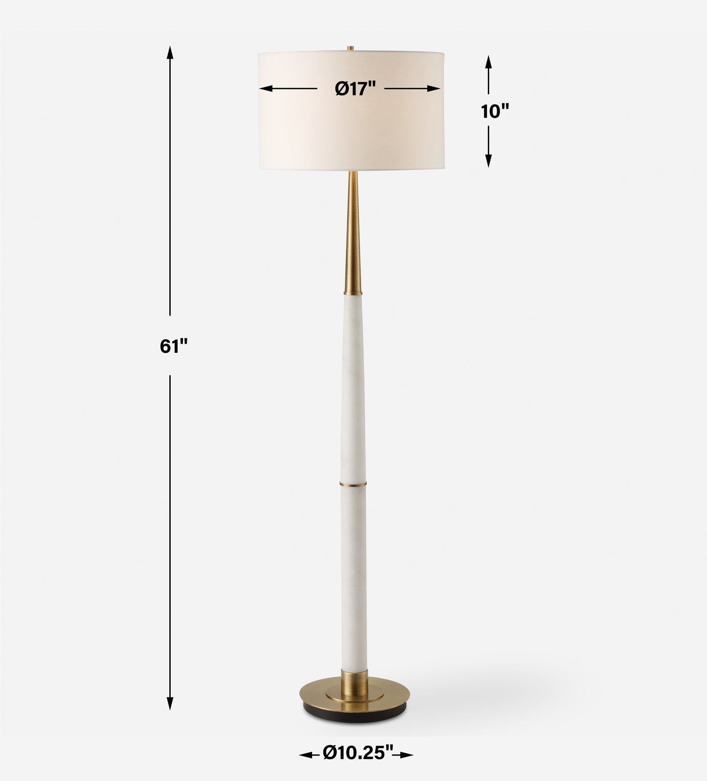 Uttermost Faro White Marble Floor Lamp 30374