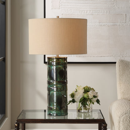 Uttermost Loch Green Glaze Table Lamp 30396