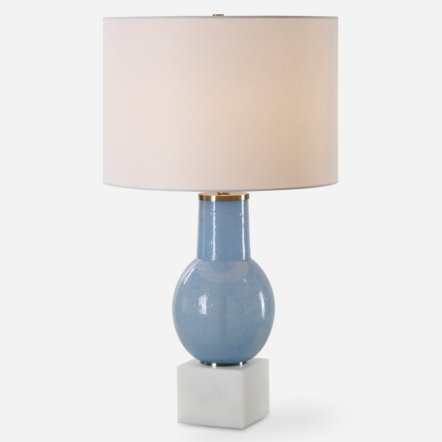 Uttermost Clear Sky Blue Glass Table Lamp 30297-1