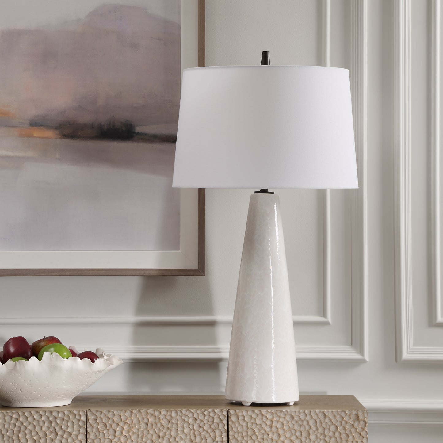 Uttermost Loire Ivory Glaze Table Lamp 30319