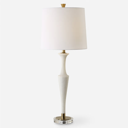 Uttermost Colette White Stone Table Lamp 30343-1