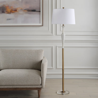 Uttermost Colette White Stone Floor Lamp 30344-1