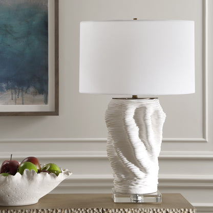 Uttermost Stratified White Table Lamp 30296-1