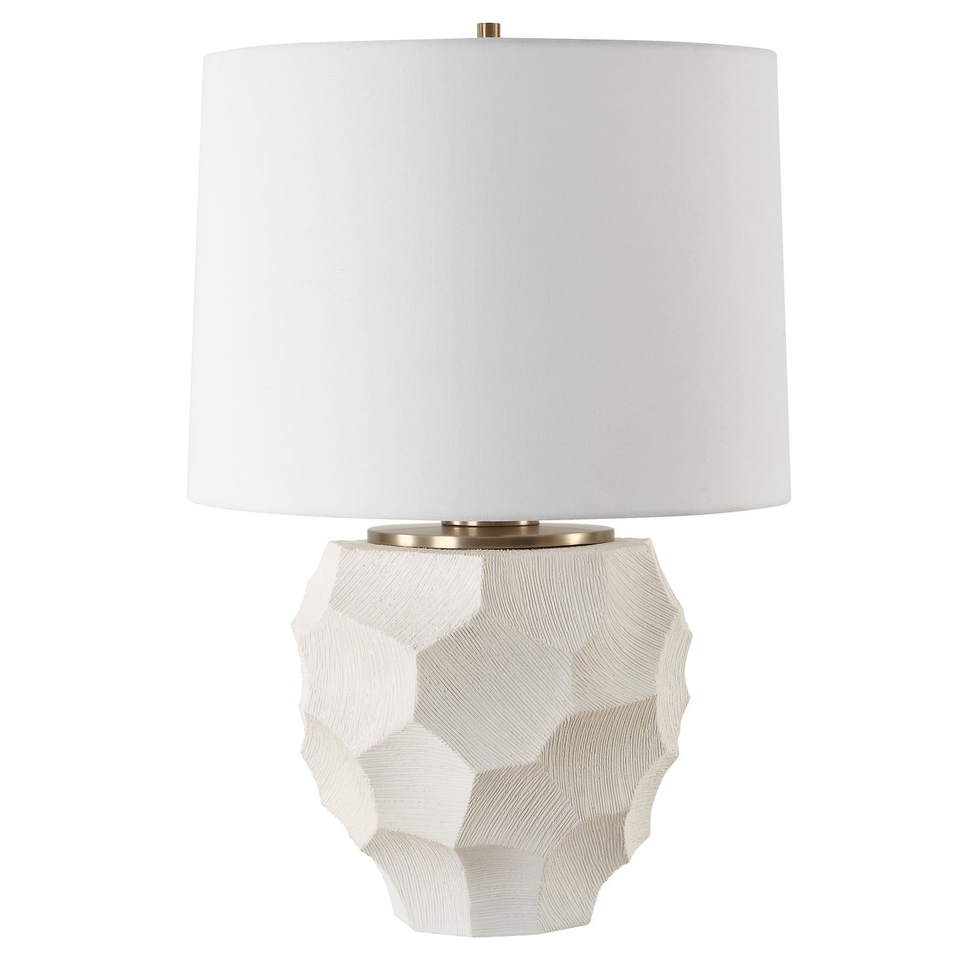 Uttermost On Edge Chalk White Table Lamp 30392-1