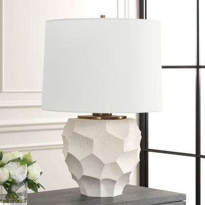 Uttermost On Edge Chalk White Table Lamp 30392-1