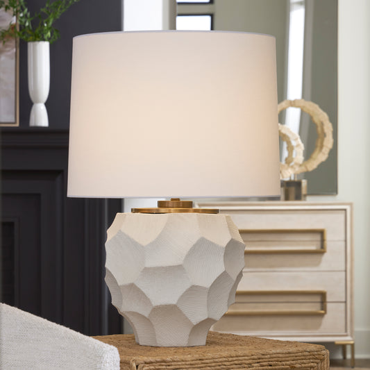 Uttermost On Edge Chalk White Table Lamp 30392-1