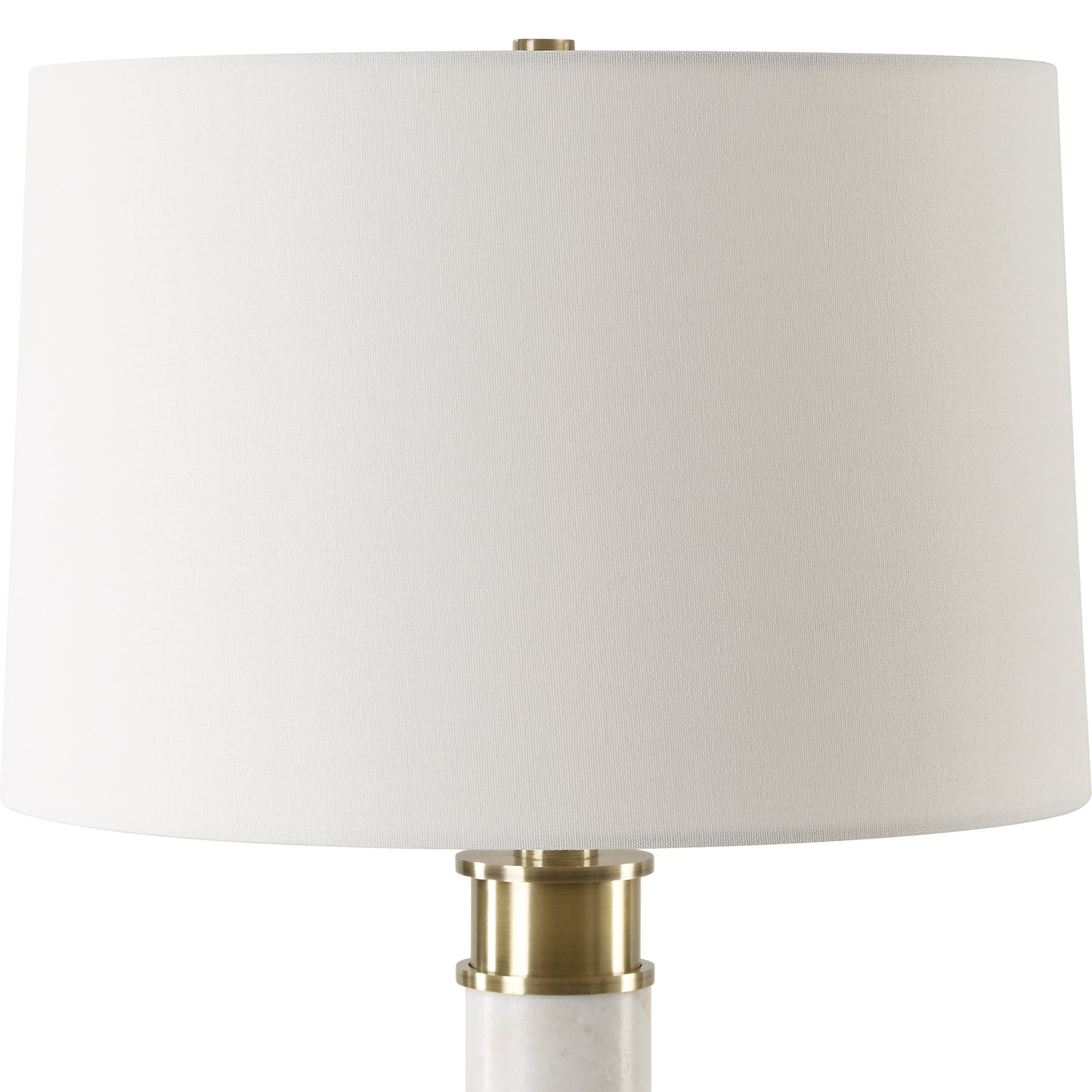 Uttermost Plinth White Marble Table Lamp 30401-1