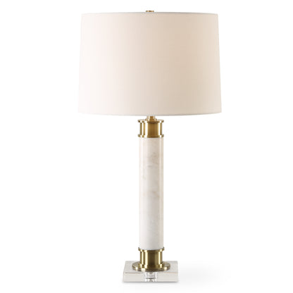 Uttermost Plinth White Marble Table Lamp 30401-1