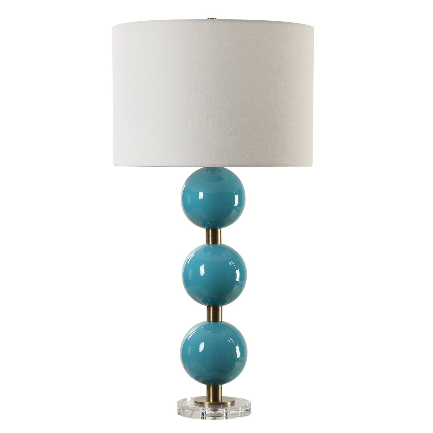 Uttermost Palawan Blue Glaze Table Lamp 30362-1