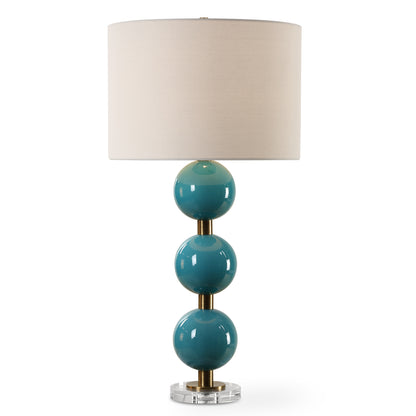 Uttermost Palawan Blue Glaze Table Lamp 30362-1