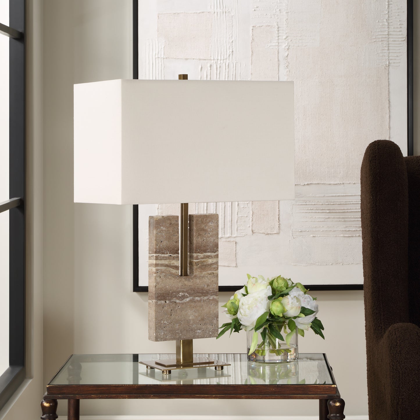 Uttermost Turning Point Travertine Table Lamp 30402