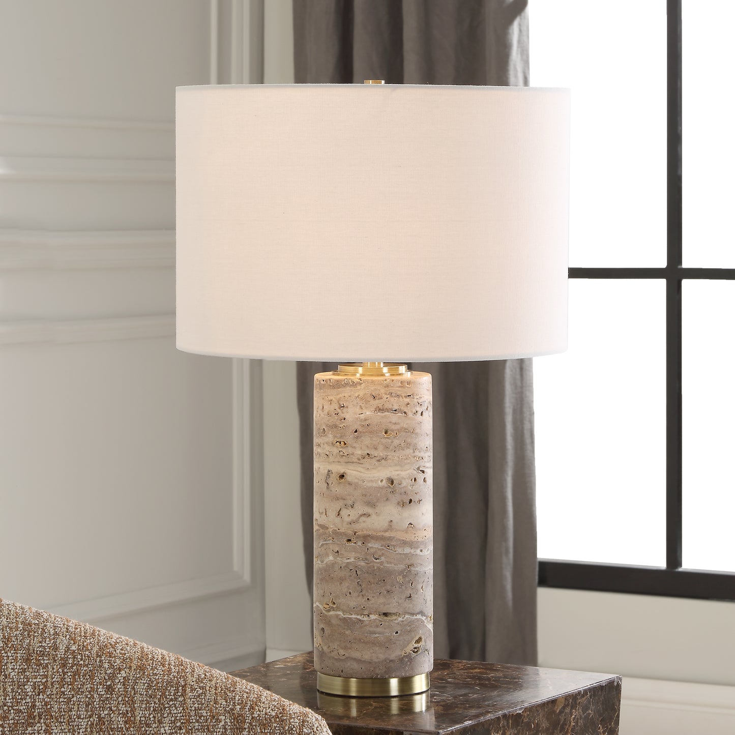 Uttermost Cortado Travertine Table Lamp 30403