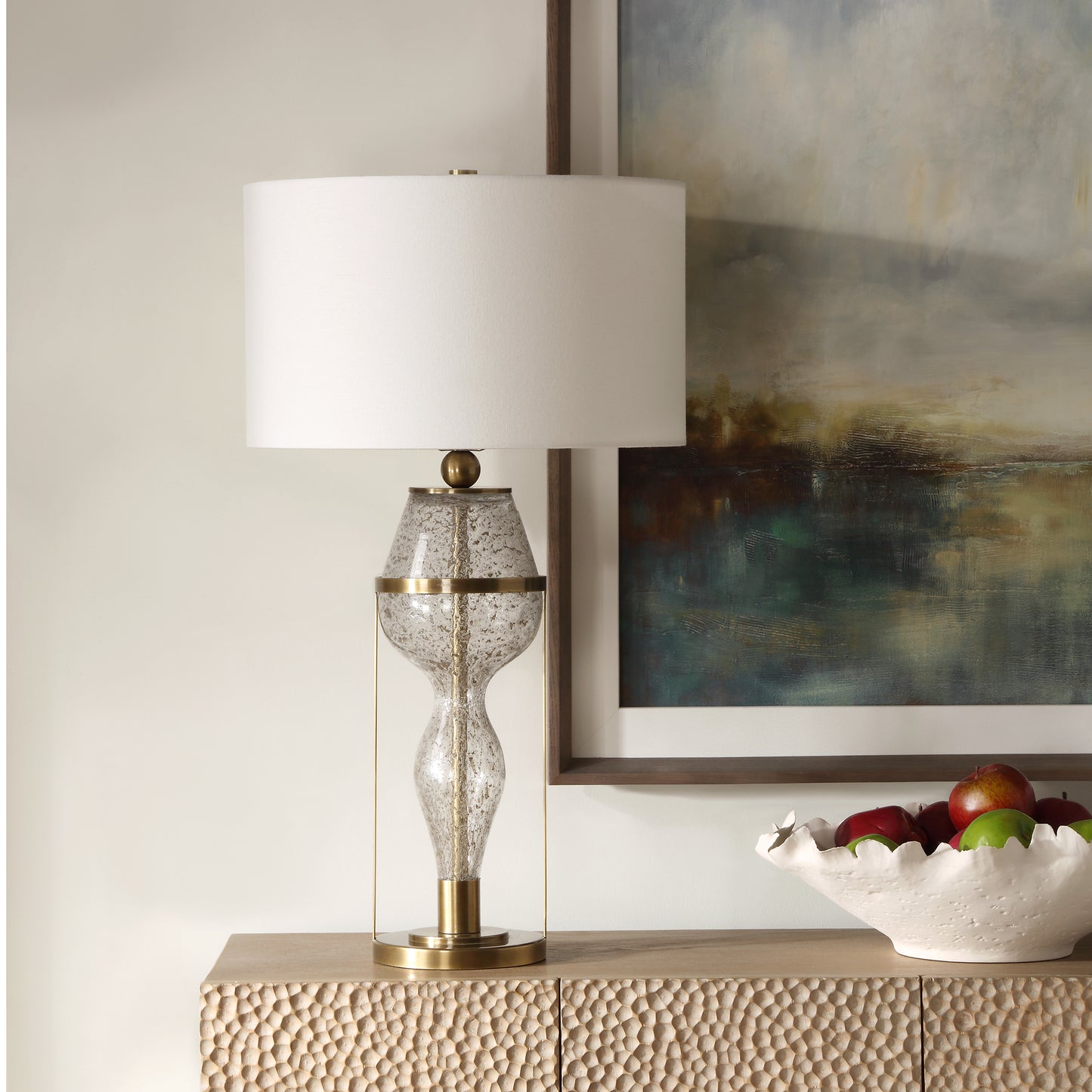 Uttermost Out Of Time Seeded Glass Table Lamp 30405