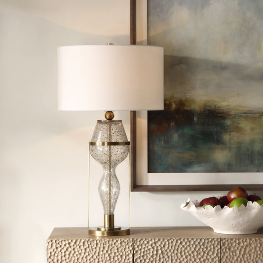 Uttermost Out Of Time Seeded Glass Table Lamp 30405