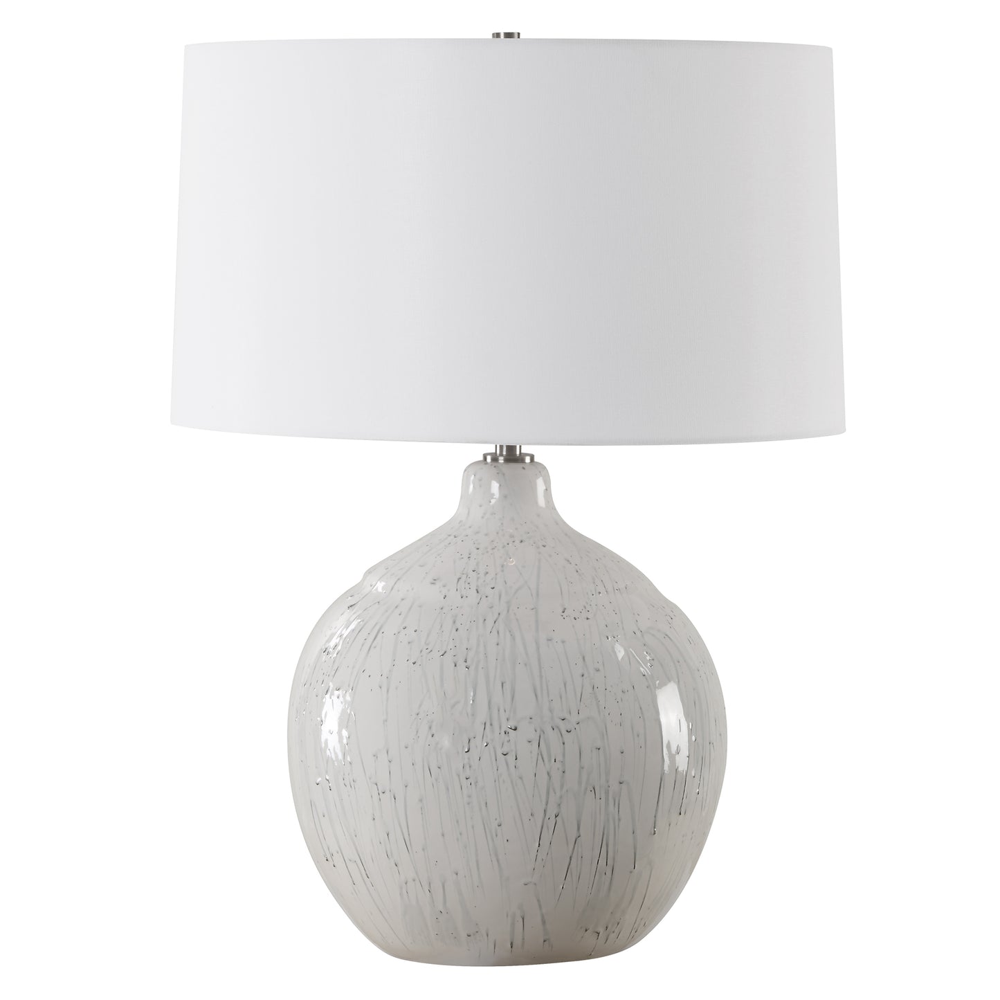 Uttermost Dribble White Glaze Table Lamp 30411