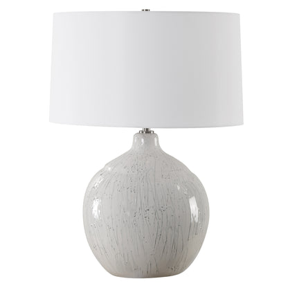 Uttermost Dribble White Glaze Table Lamp 30411