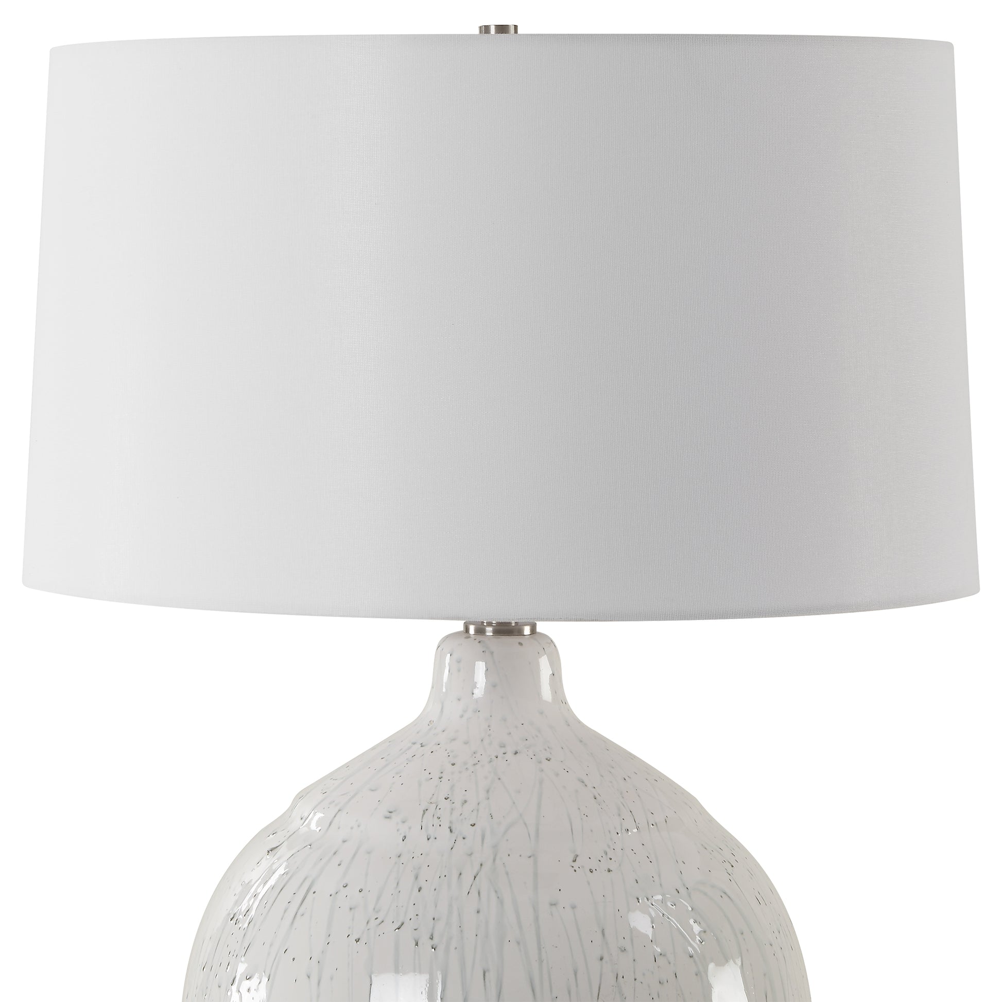 Uttermost Dribble White Glaze Table Lamp 30411