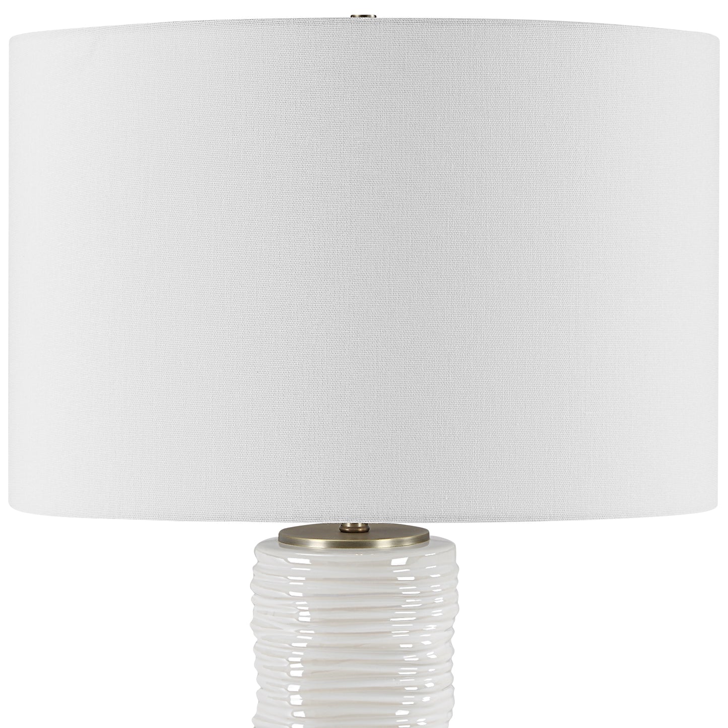 Uttermost Pavlova Glossy White Table Lamp 30388-1